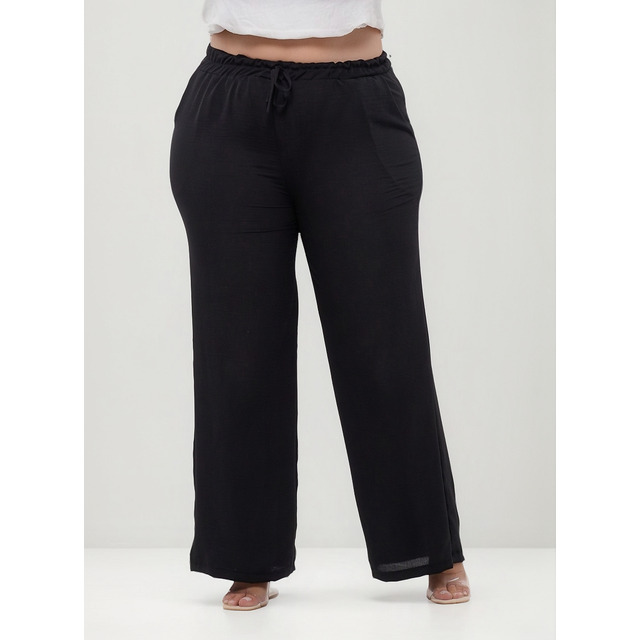 Calça Pantalona Feminina Plus Size Cintura Alta Duna Calça Pantalona Feminina Plus Size Cintura Alta Duna