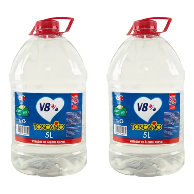 Vinagre Toscano 8% De Acidez 5l - 2 Unidades