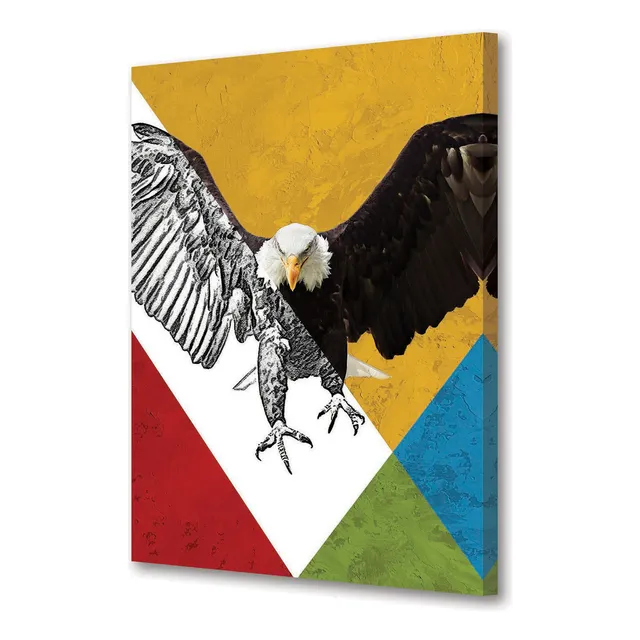 Cuadro Decorativo Moderno León, Águila, Tigre Y Guacamaya.