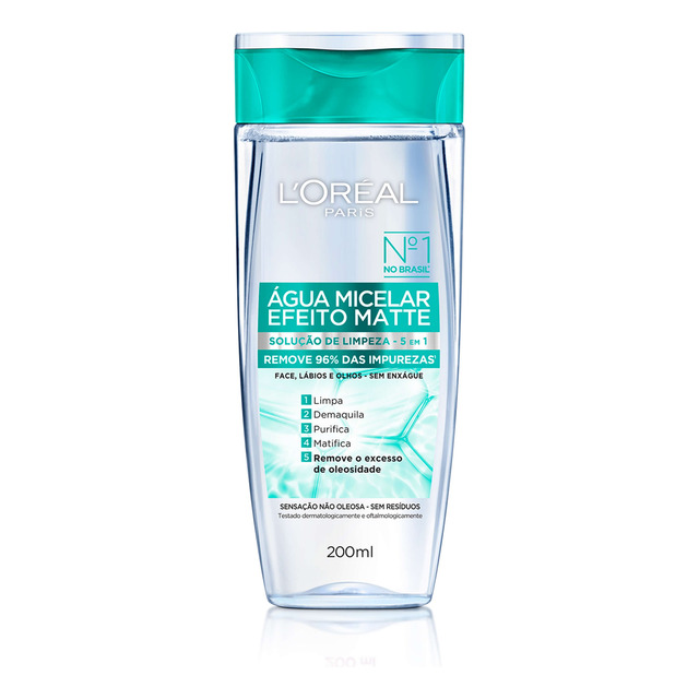 Água Micelar Loreal Efeito Matte 200ml Água Micelar Loreal Efeito Matte 200ml