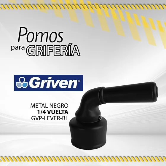 Pomo Griven Metalico Negro Gvp-lever-bl / 11158