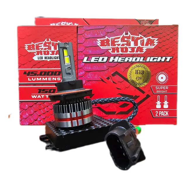 Bombillos Luces Led 45000 Lumenes Marca Max Led Bestia Roja