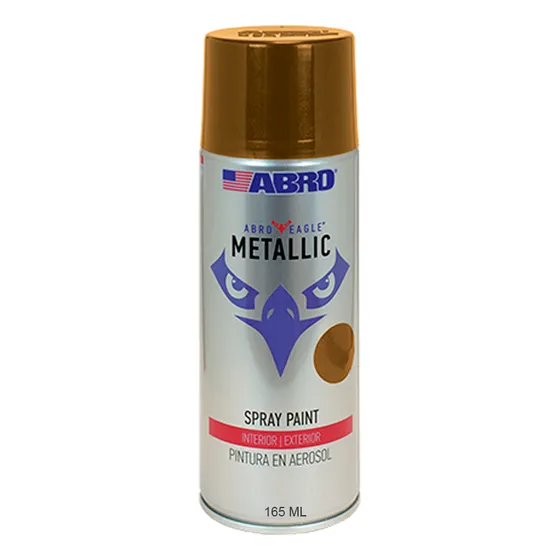 Pintura Aerosol Metalizada Rápido Secado X 165gr Abro