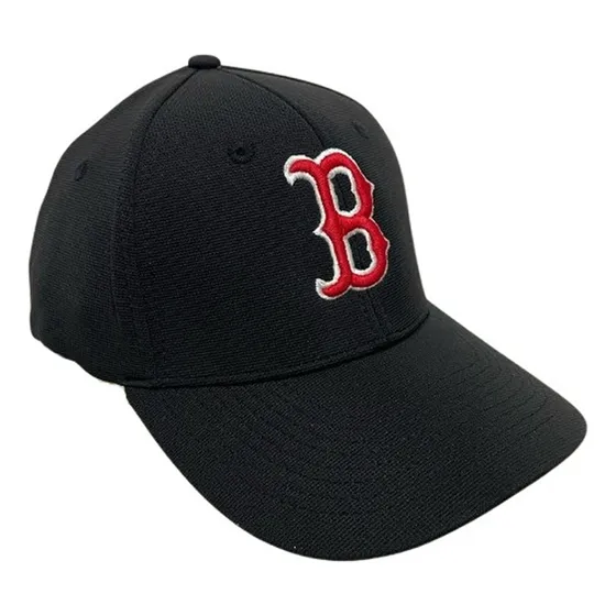 Gorra Boston Red Sox Profesional Negra Cerrada Elastizada 3d