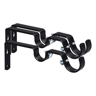 Soporte Set 2 Cortinero Para Pared Ajustable Tipo Gancho Soporte Set 2 Cortinero Para Pared Ajustable Tipo Gancho