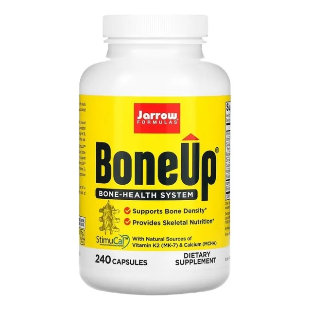 Jarrow Formulas Ultra Bone-up Favorece La Salud Ósea, Promueve La Densidad Ósea, Aporta Nutrición Ósea. Con Proteína Estimulante De Los Huesos, Con Fuentes Naturales De Vitamina K2 240 Capsulas