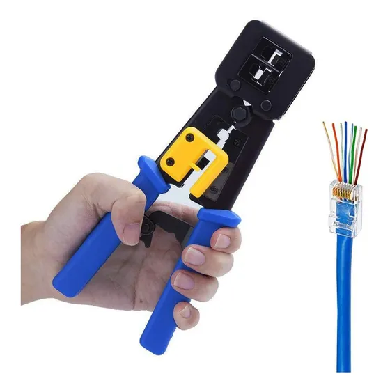Crimpeadora Profesional Para Rj-45 Rj-11 Cat5 Cat6 Y Pasante