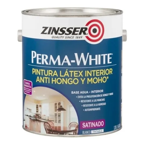 Perma White Latex Antihongo Antimoho Blanco X 4 Litros