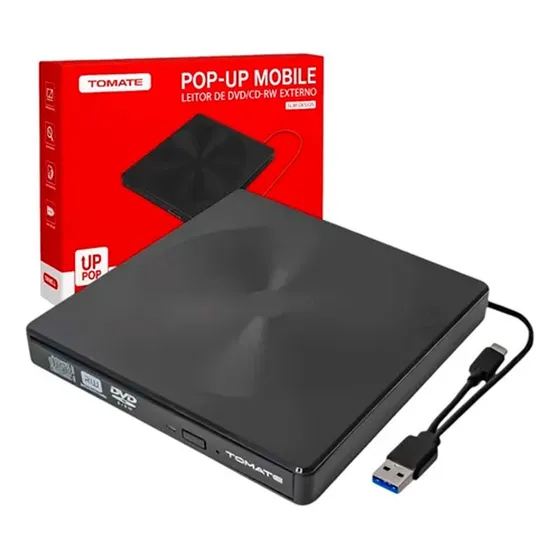 Gravador Externo De Cd E Dvd Tipo-c Usb 3.0 Externo Mtm-1025