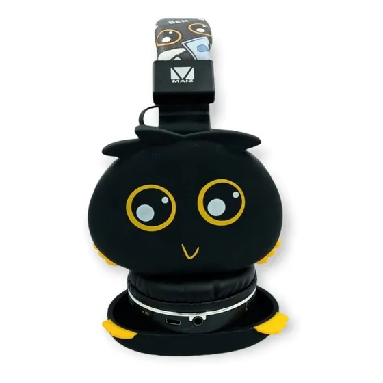 Audifono Bluetooth, Fm, Sd, Aux., Figuras Infantiles Bej-099 Color Negro Ben