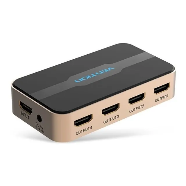 Vention ACCG0 HDMI Negro Cabo de 1 HDMI fêmea para 4 fêmeas