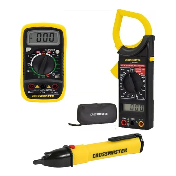 Combo Electric Multimetro + Pinza Amperometrica + Buscapolo 