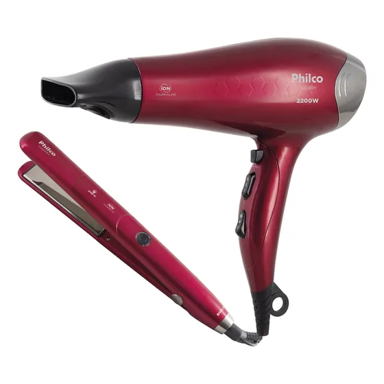 Kit Cuidados Pessoais Philco Pkt3250 Cherry Tourmaline Íon