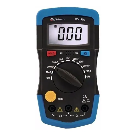 Capacímetro Digital Display Lcd Mc-154a Minipa