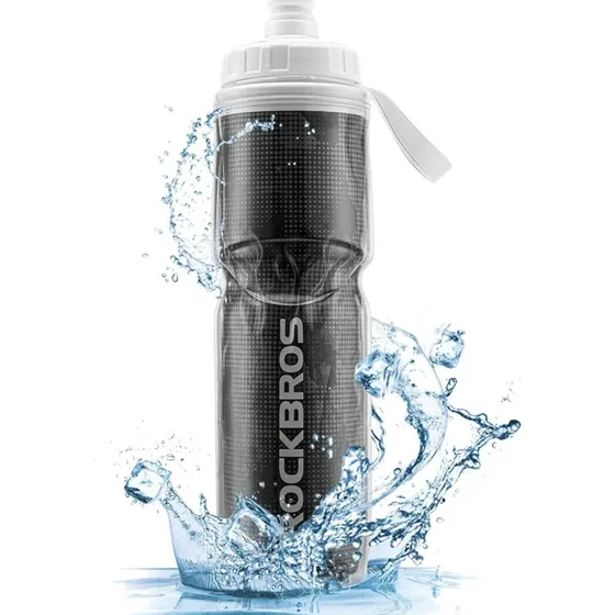Termo O Botella De Agua Termico Rockbros Ciclimos 750ml Negr