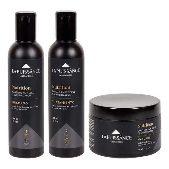 La Puissance Argan Shampoo Acondicionador Máscara Pelo Seco