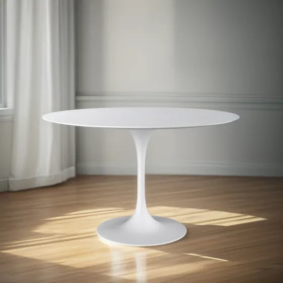 Mesa Tulip Comedor Redonda Madera 80 Cm Diámetro