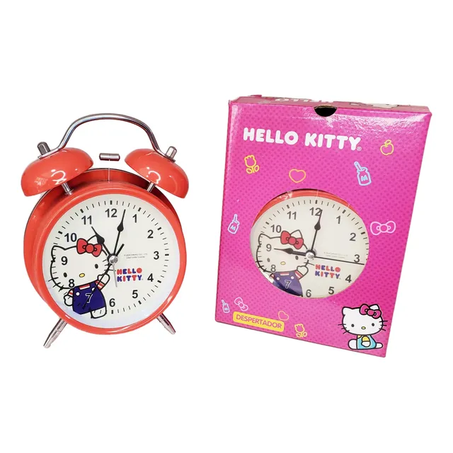 Reloj Despertador Vintage Hello Kitty De Campana