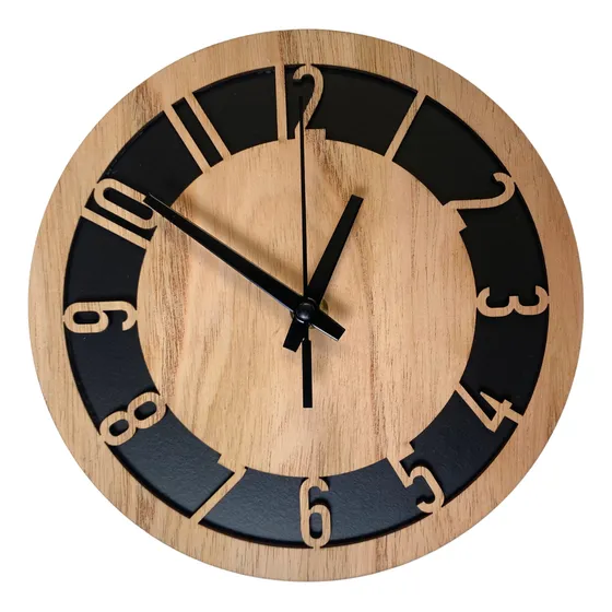 Reloj Pared Grande Cocina Oficina Madera Silencioso Lisboa60