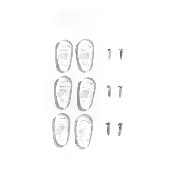 Plaqueta Silicone Para Óculos (05pares) Acompanha Parafuso