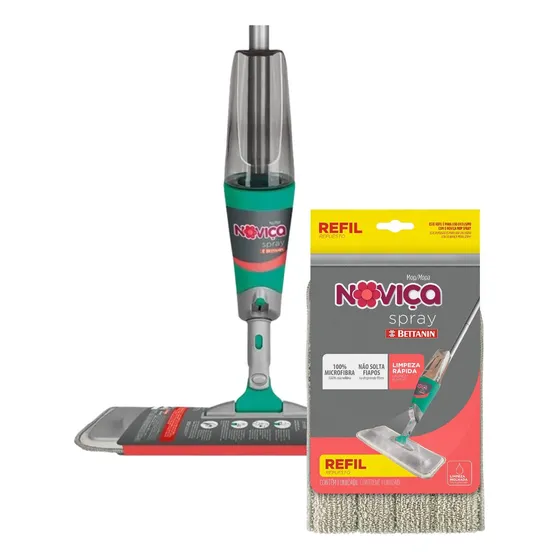 Kit Mop Spray Noviça Bettanin Com Reservatório + Refil Extra