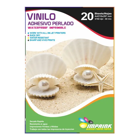 Vinilo Adhesivo Perlado A4/20hojas..envio Gratis X 3 Un!