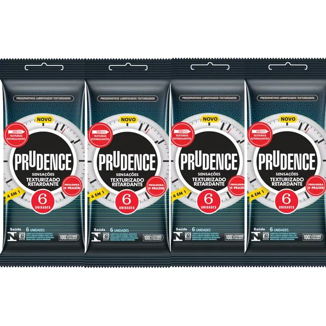 Camisinha Texturizado Retardante 52mm Kit 24 Unid Prudence