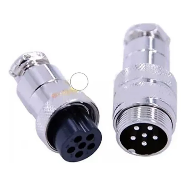 Conector 6 Pines Aviacion Aereo Macho Hembra Gx20