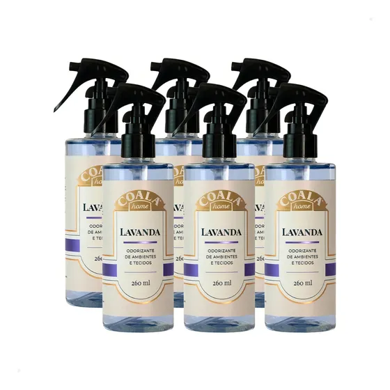 Kit 6 Spray Home Coala Para Ambientes Roupas Tecidos 260ml