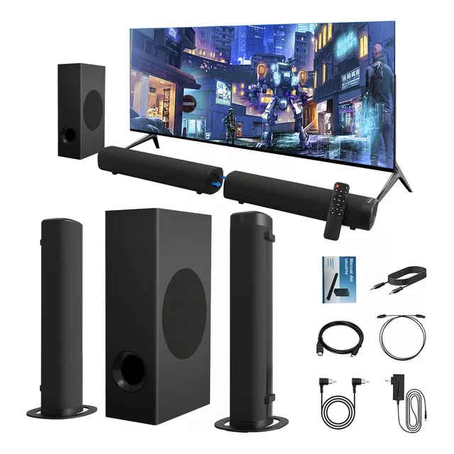Home Theater 180w Barra De Sonido Y Subwoofer Con Bluetooth