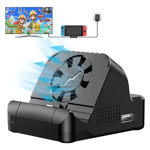 Adaptador Tv Dock Station Base P/nintendo Switch Oled Hdmi