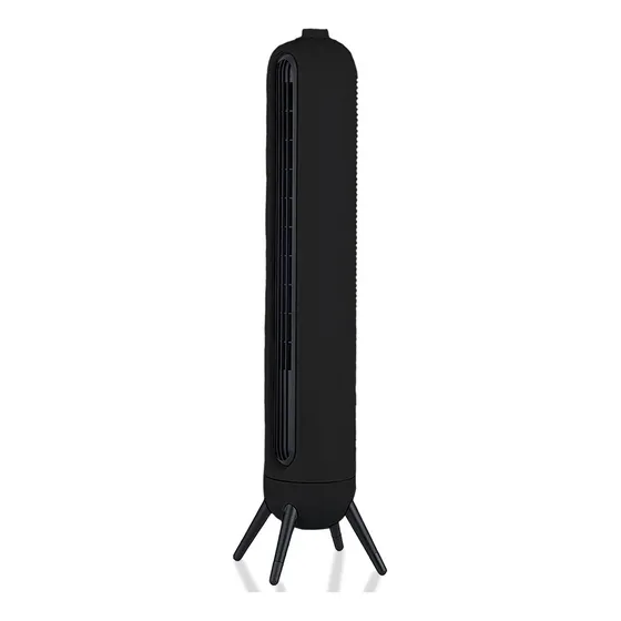 Ventilador De Torre Giratorio Silencioso Con Velocidades Estructura Negro