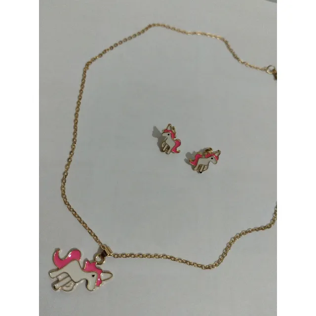 Juego De Cadena Con Zarcillo  Para Niña Al Mayor