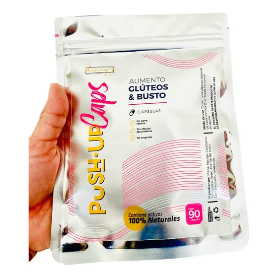 Push Up Cápsulas De Aumento Glúteos Y Busto Con Peptonas