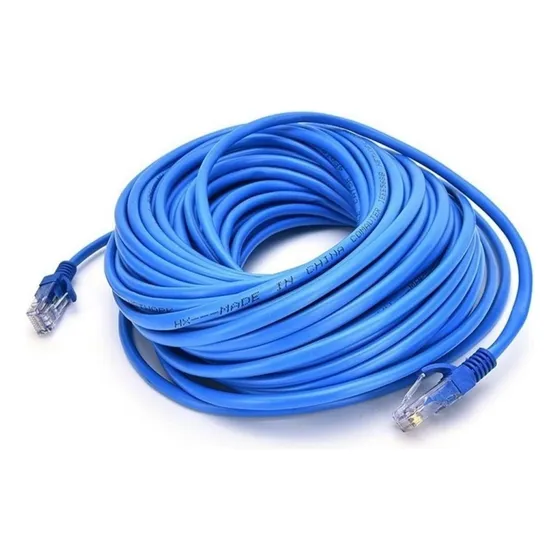 Cabo D Rede 10 Metros Lan Internet Crimpado Rj45 Cat5 Azul