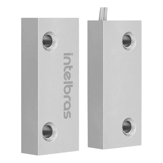 Sensor Magnetico Intelbras Com Fio Porta Aco Mini Externo
