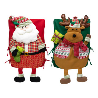 Cubiertas Funda Para Silla Con Detalle Navideño 2 Piezas Cubiertas Funda Para Silla Con Detalle Navideño 2 Piezas