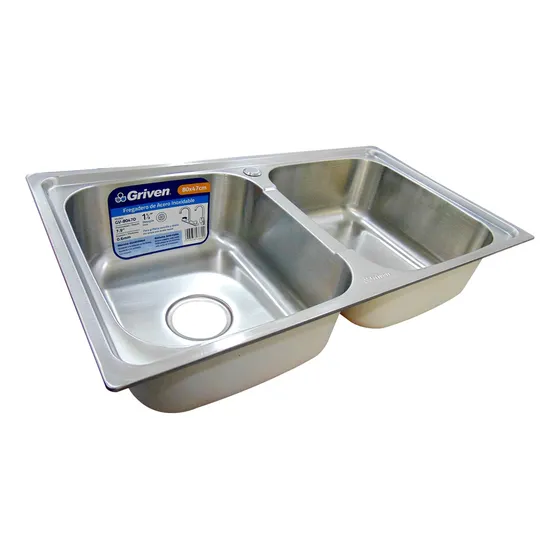 Fregadero Aceroinox Doble 80x47