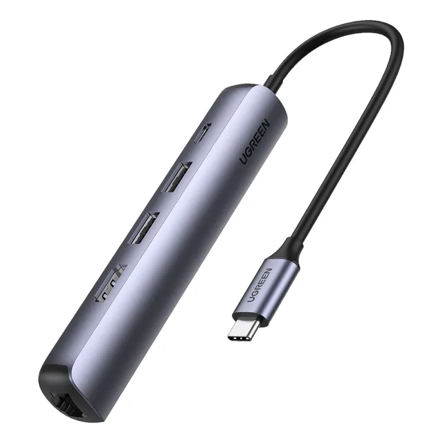 Ugreen 10919 Hub Usb-c 5 En 1 Ultra Delgado Negro