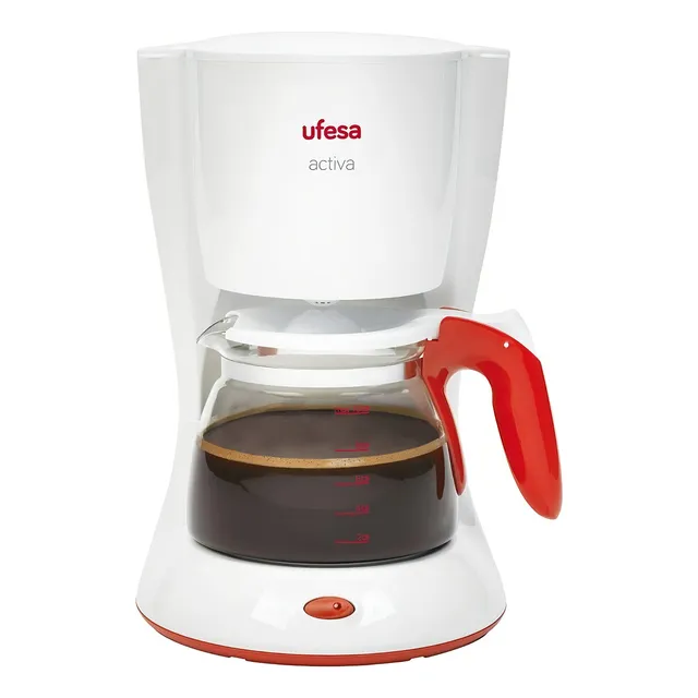 Cafetera Ufesa Activa CG7223 semi automática blanca y roja de filtro 220V