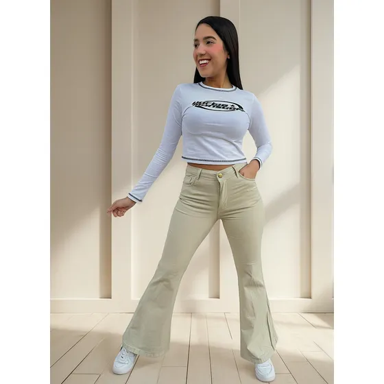 Super Oxford Beige Elastizado Talles 36 Al 52 Ana Clara