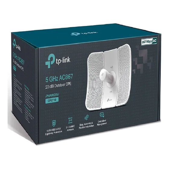 Antena Tp-link Pharos Cpe710 Outdoor 23dbi 5ghz 867mbps Mimo