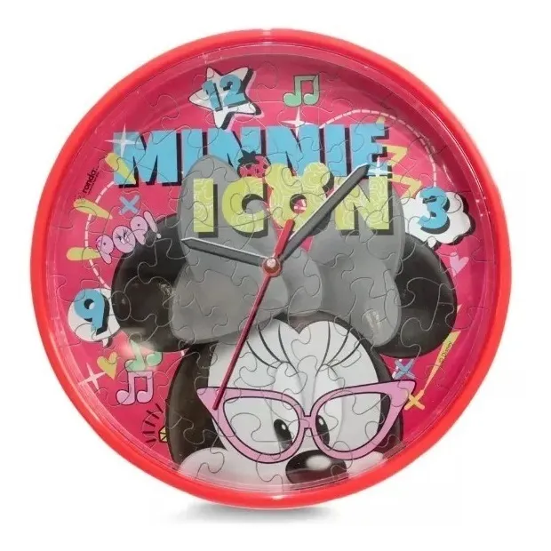 Reloj Rompecabezas Disney Original Ronda Minnie Mouse