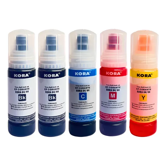 Kit 5 Tintas Para Epson T504 L4150 L4160 L6191 L6161 L6171