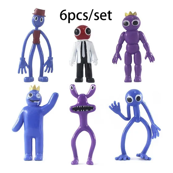 6pcs/set Rainbow Friends Roblox Figura Modelo Juguete Regalo