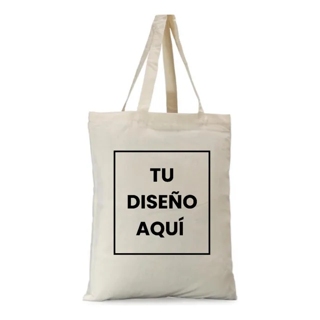 Bolsa Personalizadas Sublimación En Tela Reutilizable 40x35 Crema X50