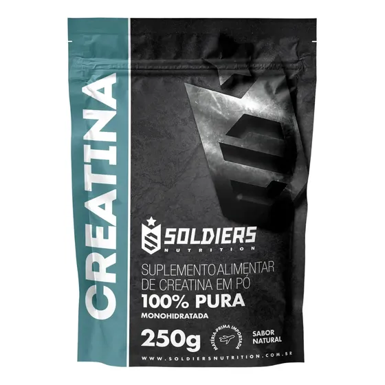 Creatina 250g Suplemento Monohidratada em pó 100% Pura - Soldiers Nutrition