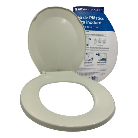 Asiento Para Inodoro Redondo 17  Color Hueso Marca Griven