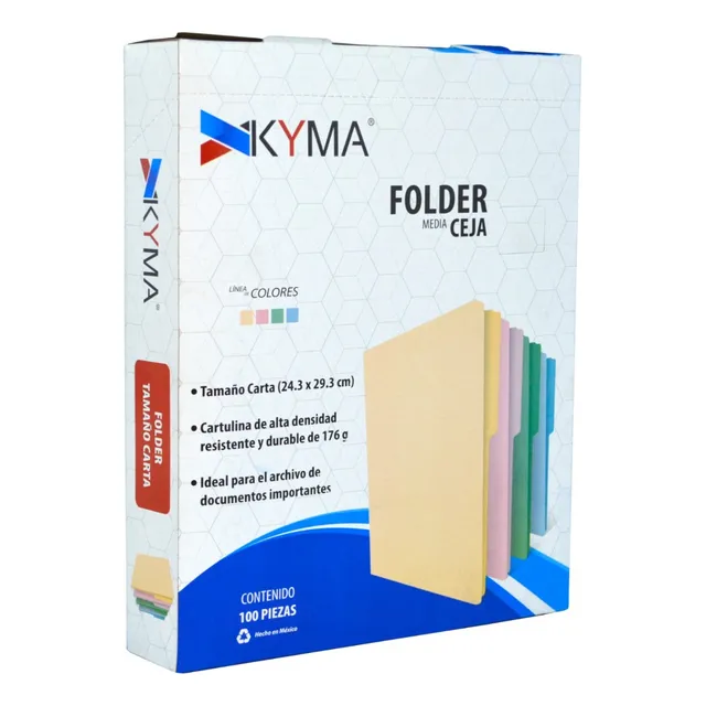 Folder Tamaño Carta Crema 100 Piezas