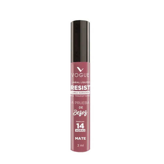 Labial Líquido Vogue Resist A Prueba De Besos Mate 3 Ml